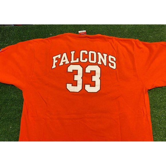 Vintage Y2K Retro Champion Bowling Green Falcons football #33 t-shirt XL orange - Picture 7 of 9